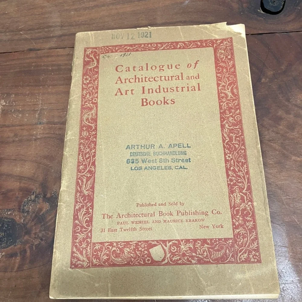 Architectural & Art Industrial Books Catalogue 1921 Paul Wenzel New York